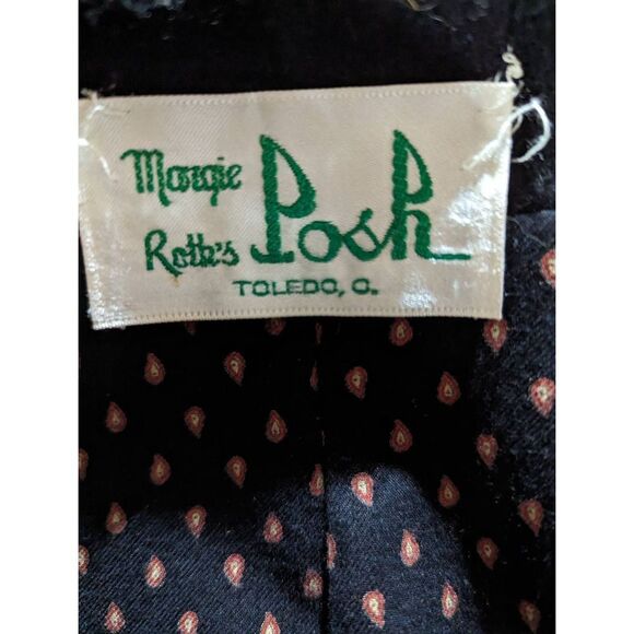 Margie Roth Boutique Posh Women's Single Button Wool Shawl Collar Jacket Medium - Picture 3 of 6